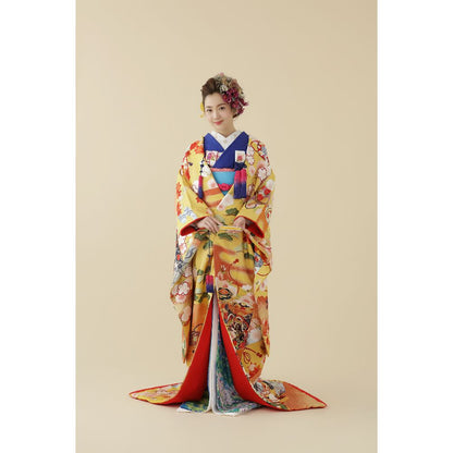 吉野山遊花図 【結婚式 和装 色打掛 レンタル】