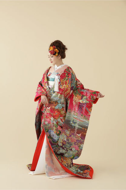 花鳥燦爛 【結婚式 和装 色打掛 レンタル】