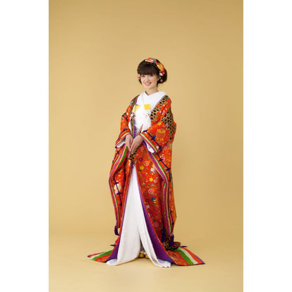 十二単風糸巻文 【結婚式 和装 色打掛 レンタル】