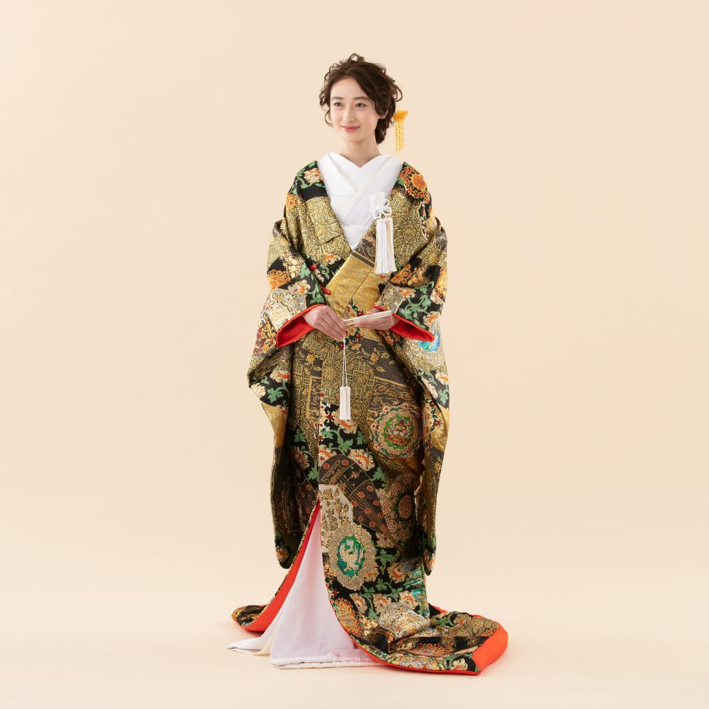 金彩琵琶正倉院 【結婚式 和装 色打掛 レンタル】