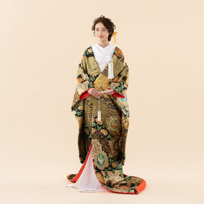 金彩琵琶正倉院 【結婚式 和装 色打掛 レンタル】