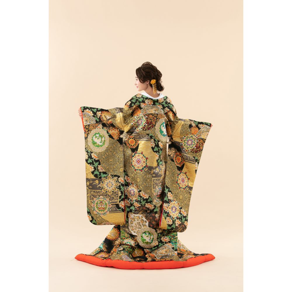 金彩琵琶正倉院 【結婚式 和装 色打掛 レンタル】