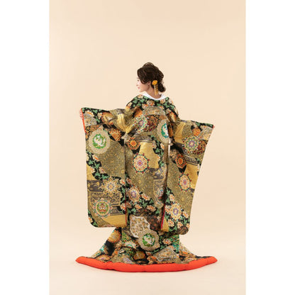 金彩琵琶正倉院 【結婚式 和装 色打掛 レンタル】