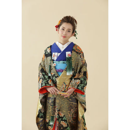 金彩琵琶正倉院 【結婚式 和装 色打掛 レンタル】