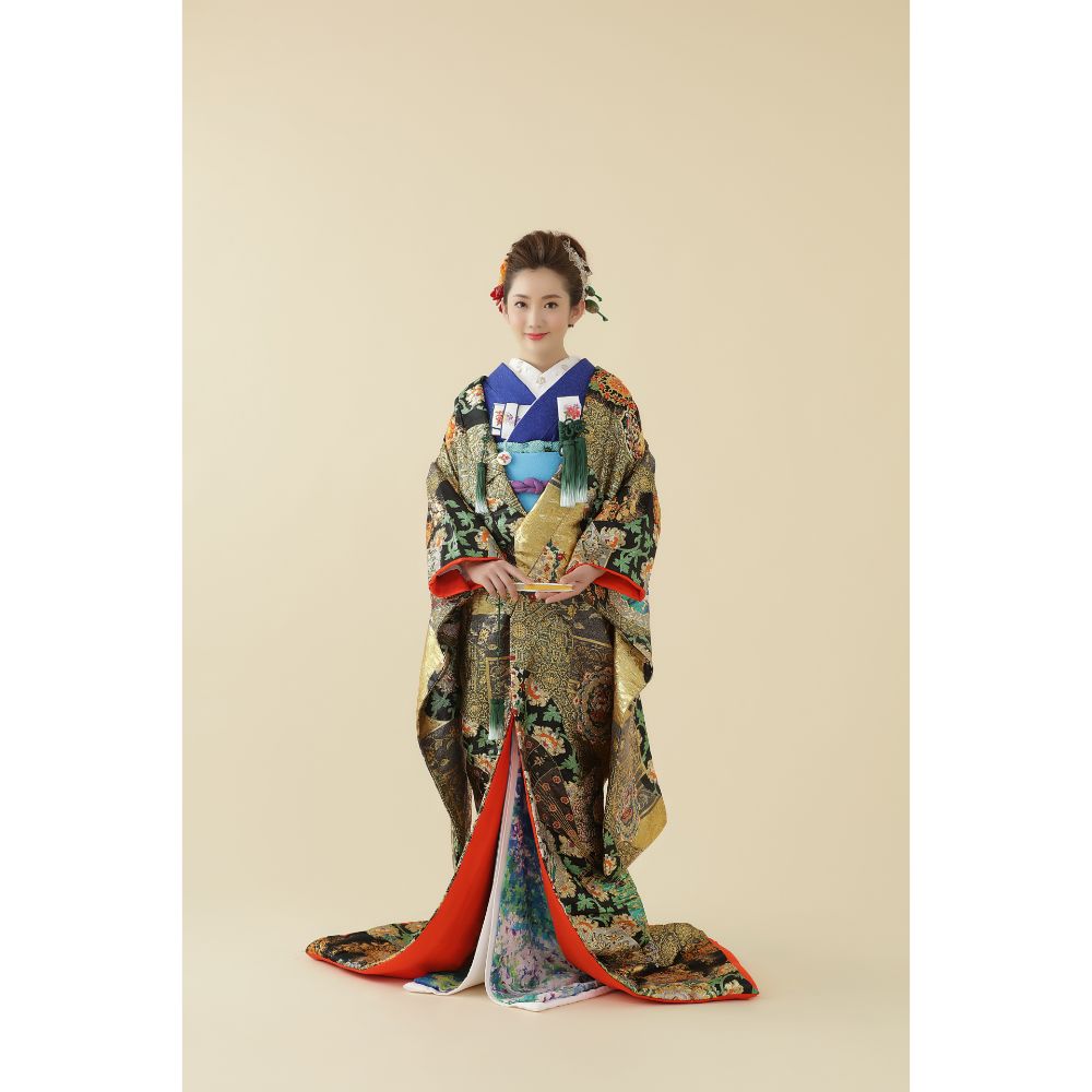 金彩琵琶正倉院 【結婚式 和装 色打掛 レンタル】