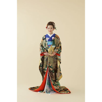 金彩琵琶正倉院 【結婚式 和装 色打掛 レンタル】