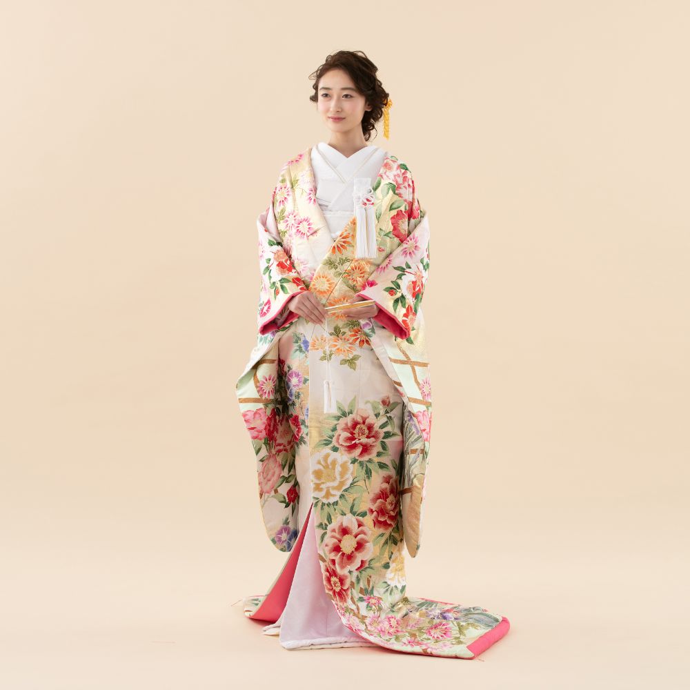 市松肥後六花 【結婚式 和装 色打掛 レンタル】