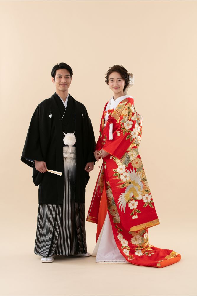 枝垂れ梅に鳳凰 【結婚式 和装 色打掛 レンタル】