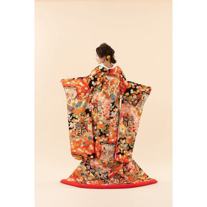 花笑み御所車 【結婚式 和装 色打掛 レンタル】