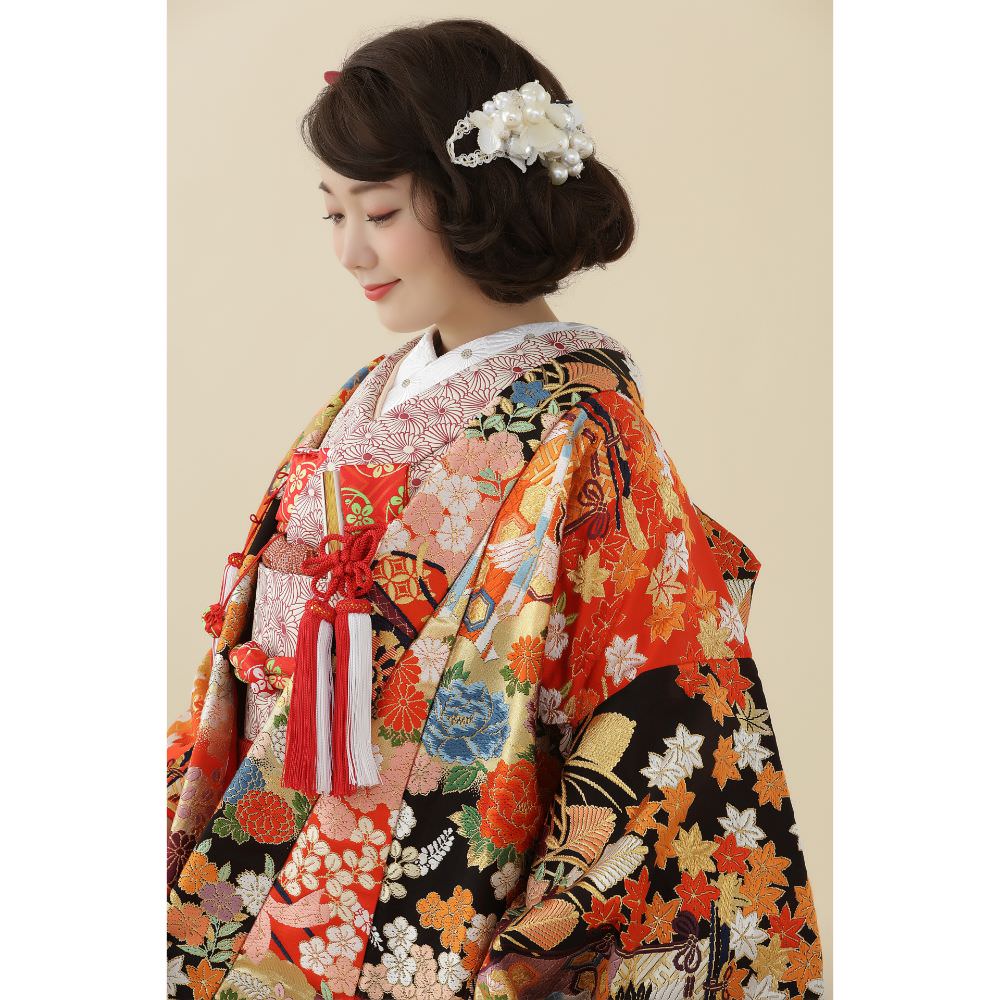 花笑み御所車 【結婚式 和装 色打掛 レンタル】