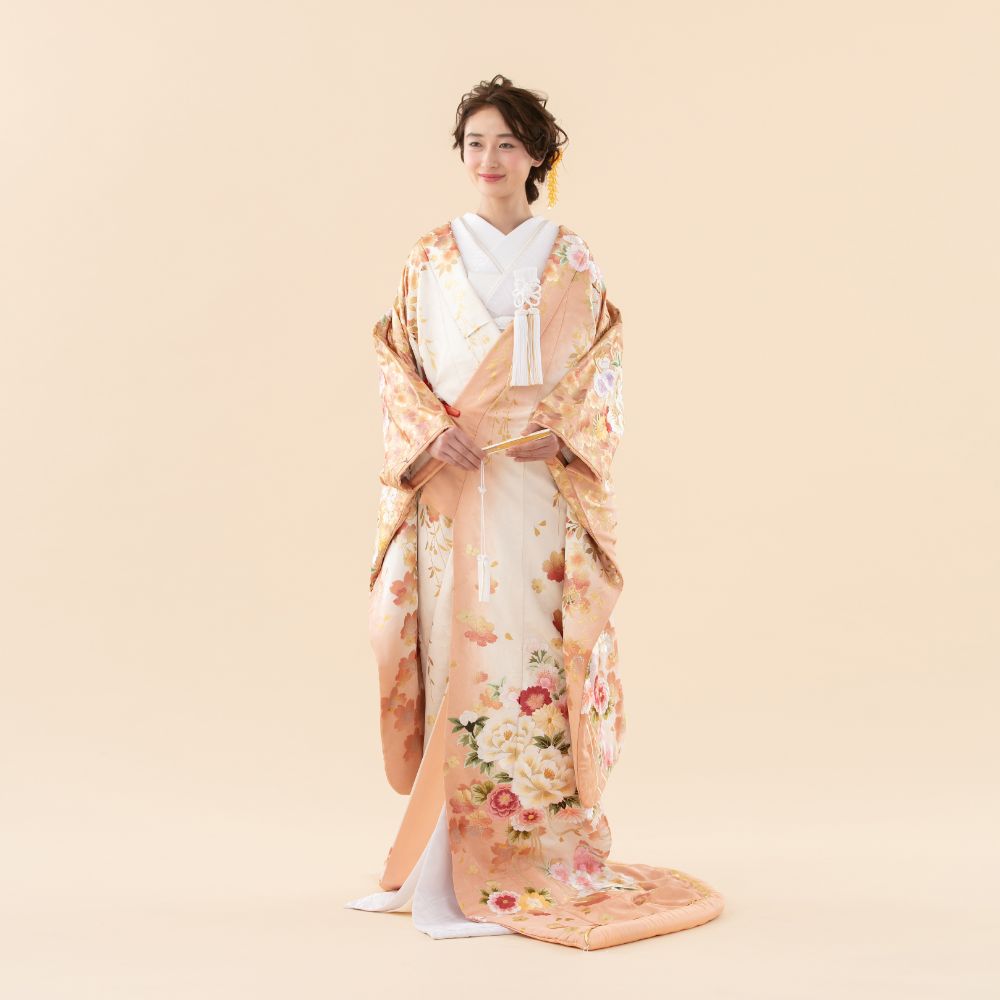 花束枝垂れ桜 【結婚式 和装 色打掛 レンタル】