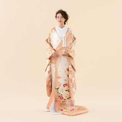 花束枝垂れ桜 【結婚式 和装 色打掛 レンタル】