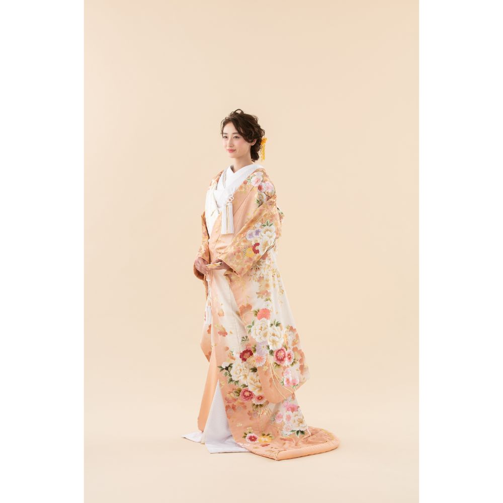 花束枝垂れ桜 【結婚式 和装 色打掛 レンタル】