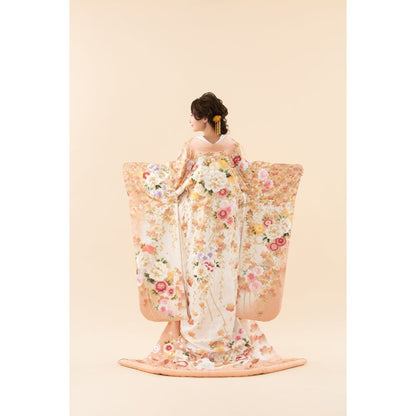 花束枝垂れ桜 【結婚式 和装 色打掛 レンタル】