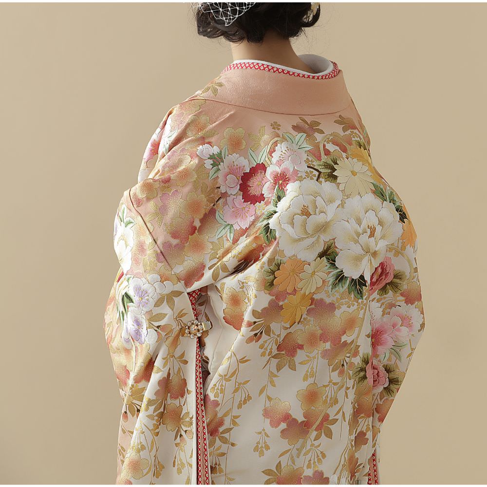 花束枝垂れ桜 【結婚式 和装 色打掛 レンタル】