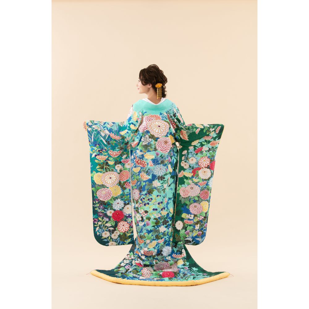 四季花咲文 【結婚式 和装 色打掛 レンタル】