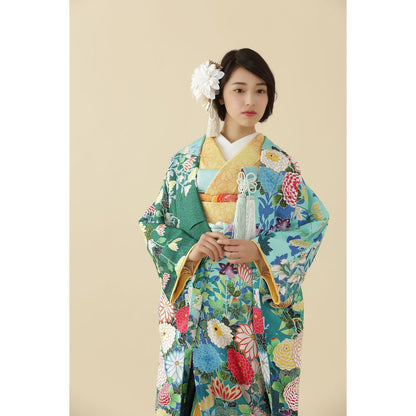 四季花咲文 【結婚式 和装 色打掛 レンタル】