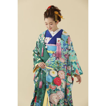 四季花咲文 【結婚式 和装 色打掛 レンタル】