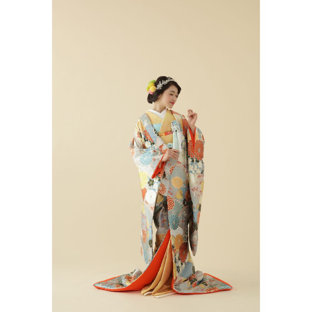 菊花青海文 【結婚式 和装 色打掛 レンタル】