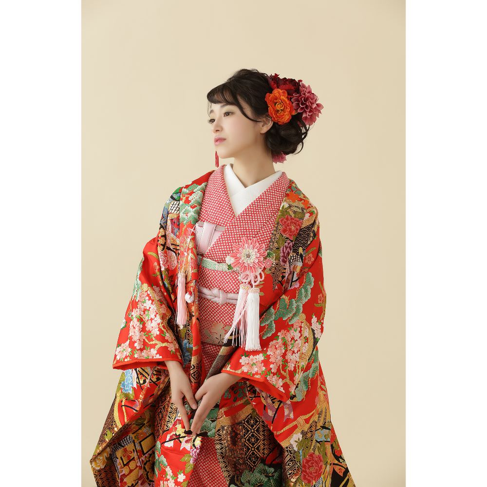 金彩御所解文 【結婚式 和装 色打掛 レンタル】