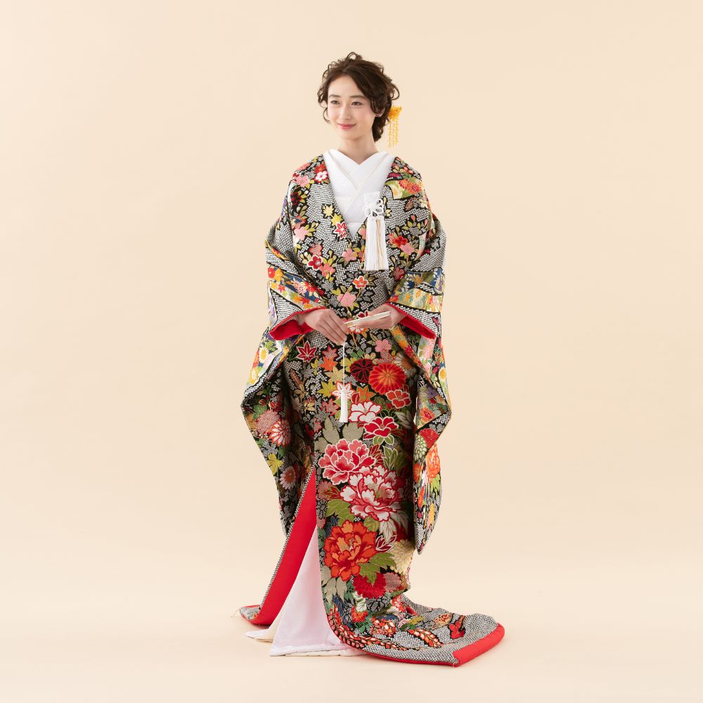 疋田熨斗花車 【結婚式 和装 色打掛 レンタル】