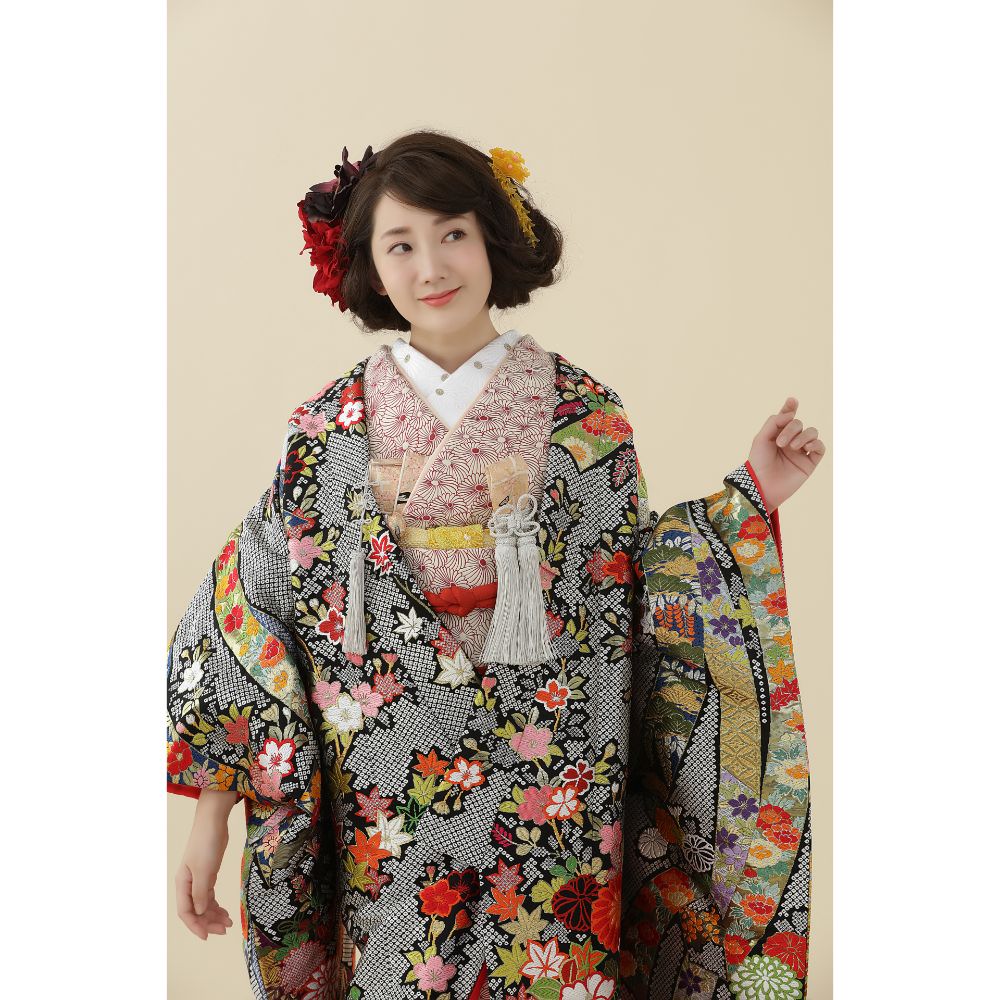 疋田熨斗花車 【結婚式 和装 色打掛 レンタル】