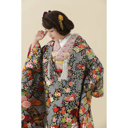 疋田熨斗花車 【結婚式 和装 色打掛 レンタル】