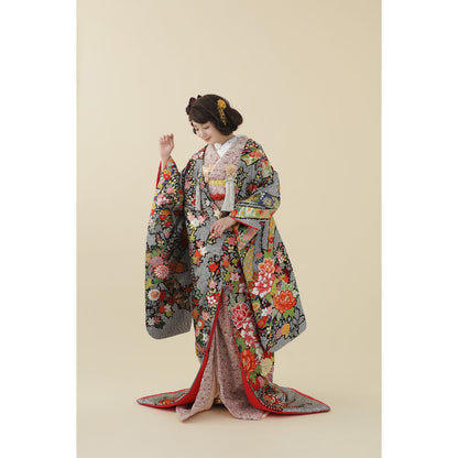 疋田熨斗花車 【結婚式 和装 色打掛 レンタル】