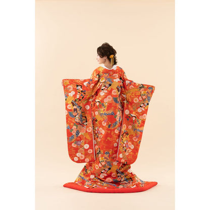 花熨斗に流水 【結婚式 和装 色打掛 レンタル】