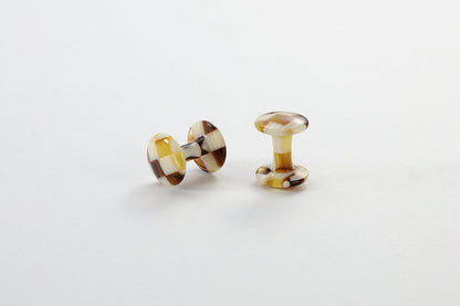 カフス セピアブロック 【結婚式 カフス タイピン 小物】