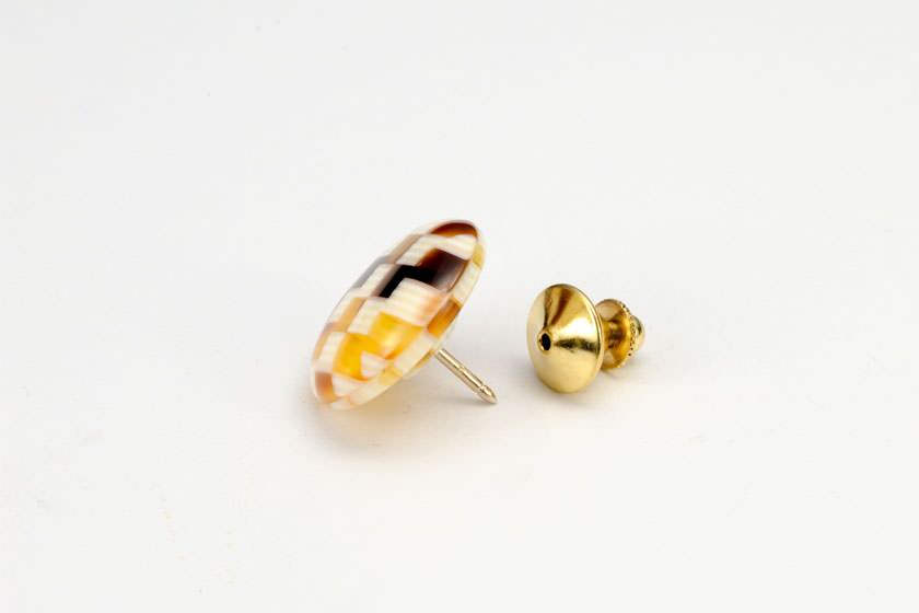 ピンズ セピアブロック 【結婚式 メンズ小物】