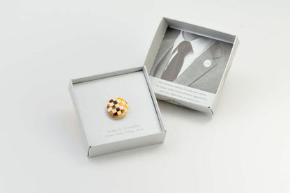 ピンズ セピアブロック 【結婚式 メンズ小物】