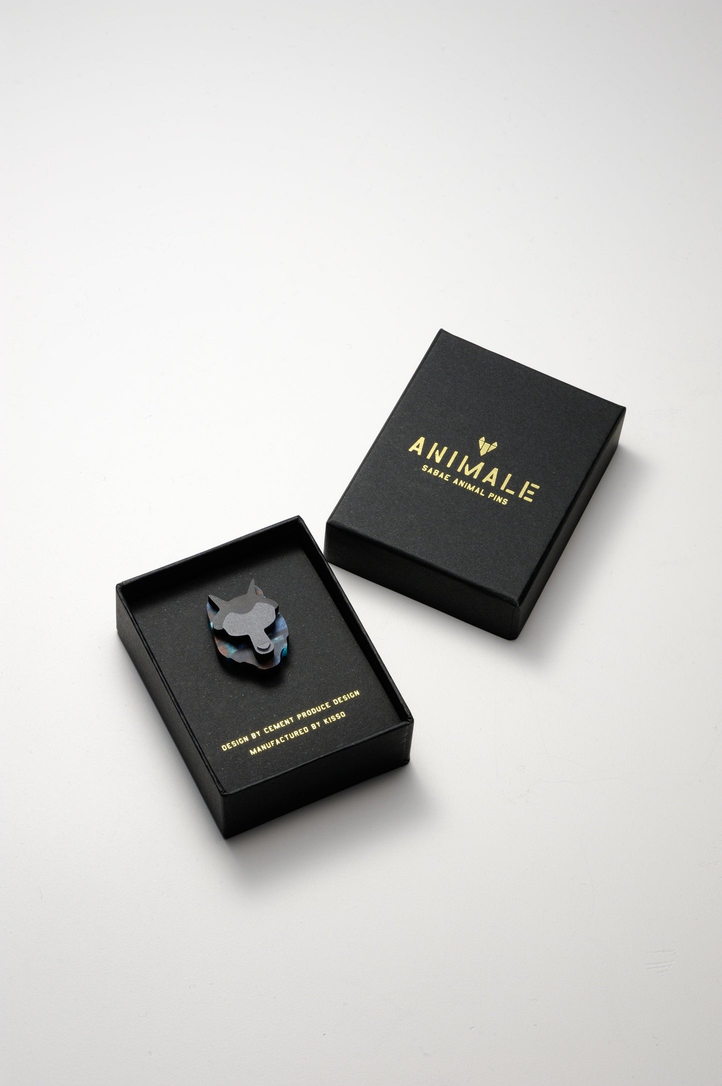 鯖江ピンス アニマルピンズ ANIMALE オオカミ 【結婚式 メンズ小物】