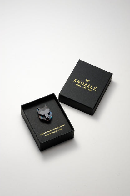 鯖江ピンス アニマルピンズ ANIMALE オオカミ 【結婚式 メンズ小物】