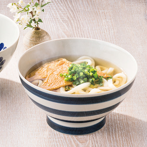 くらわんか丼ペア(藍花&ボーダー)　【結婚式　ギフト　引き出物　食器類】