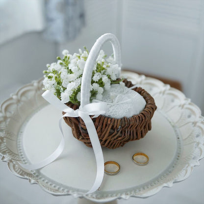 カスミソウのリングピロー【結婚式　リングピロー】