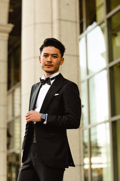 【CORDY限定特典あり】ピークドラペルタキシード/ブラック【結婚式 タキシード オーダーメイド】