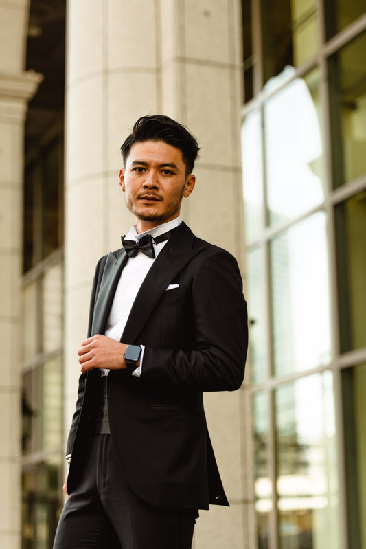 【CORDY限定特典あり】ピークドラペルタキシード/ブラック【結婚式 タキシード オーダーメイド】