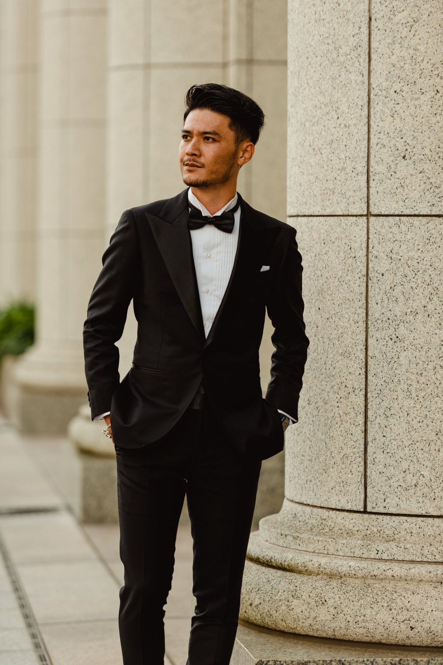 【CORDY限定特典あり】ピークドラペルタキシード/ブラック【結婚式 タキシード オーダーメイド】