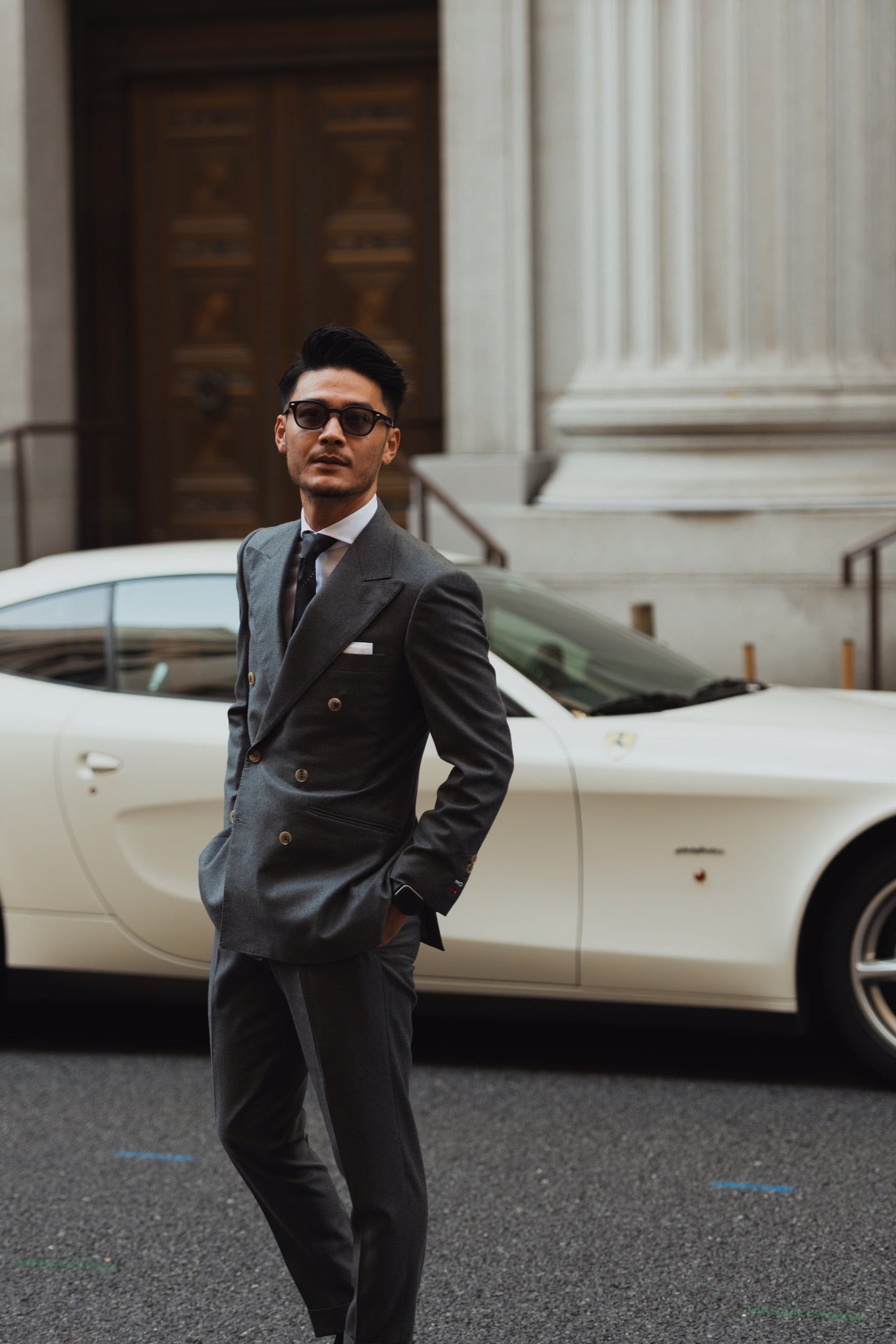 ダブルスーツ/グレー【結婚式 タキシード オーダーメイド】