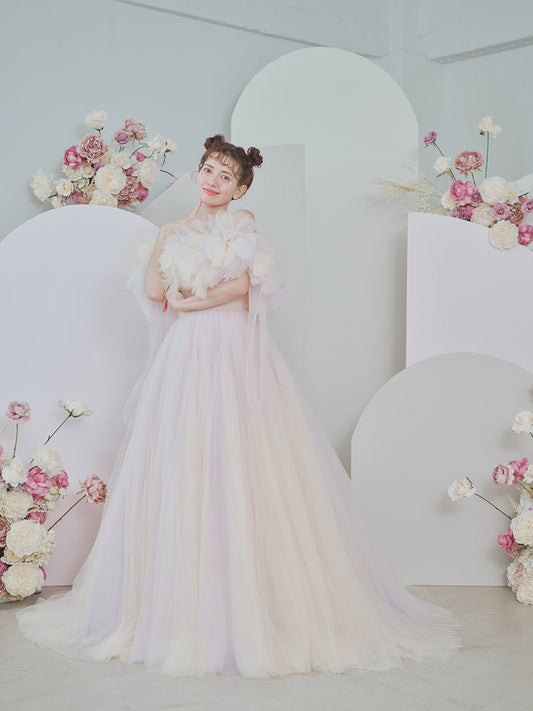 Letty Beige - レティ ベージュ -【結婚式 カラードレス レンタル】