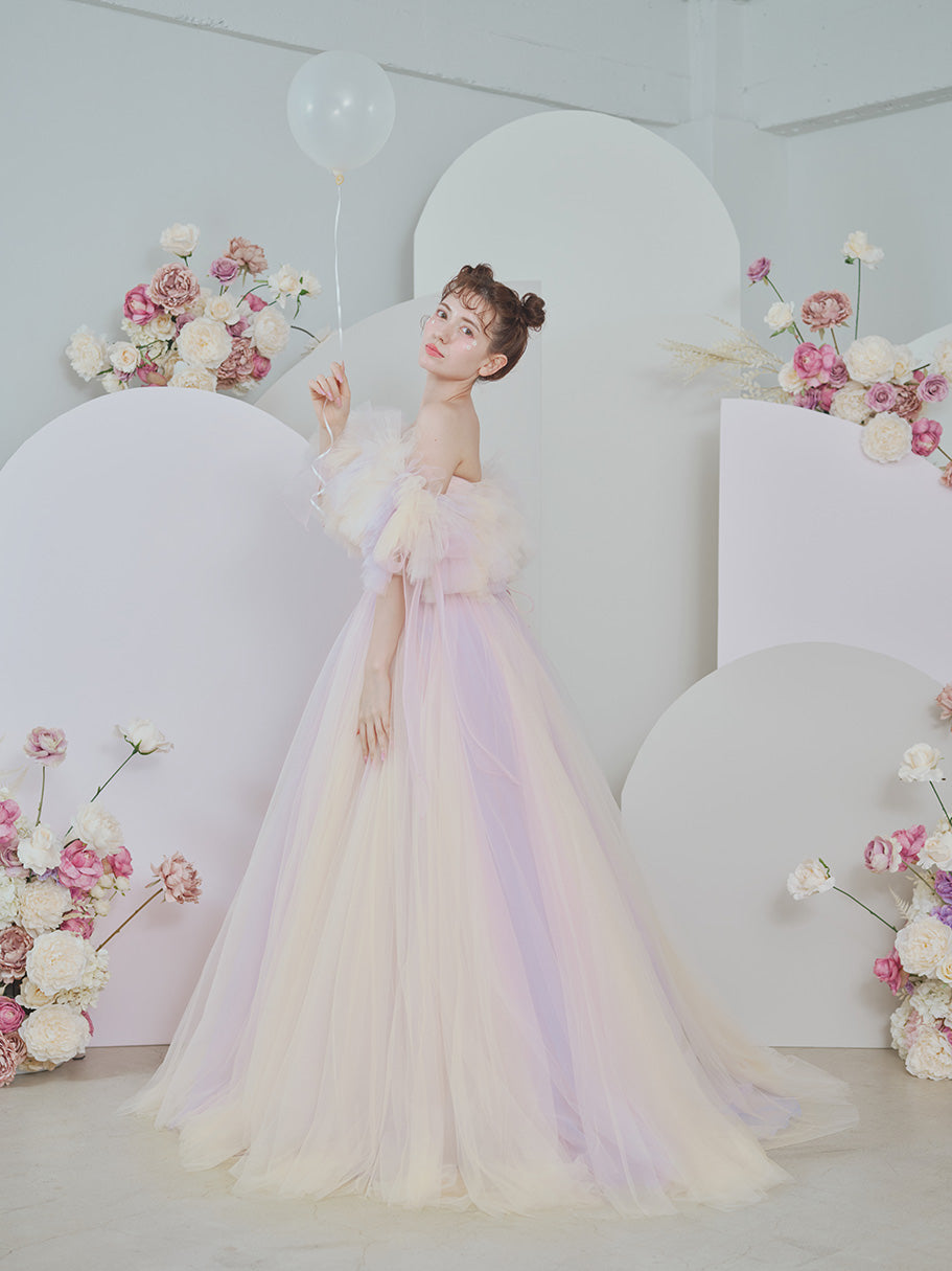 Letty Beige - レティ ベージュ -【結婚式 カラードレス レンタル】