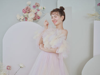 Letty Beige - レティ ベージュ -【結婚式 カラードレス レンタル】