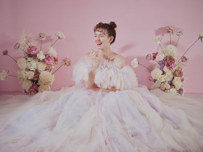 Letty Beige - レティ ベージュ -【結婚式 カラードレス レンタル】