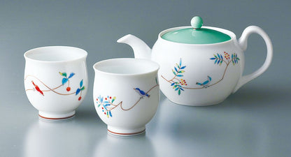 (小鳥の詩)二人用 茶器セット 【結婚式 ギフト 引き出物 食器類】