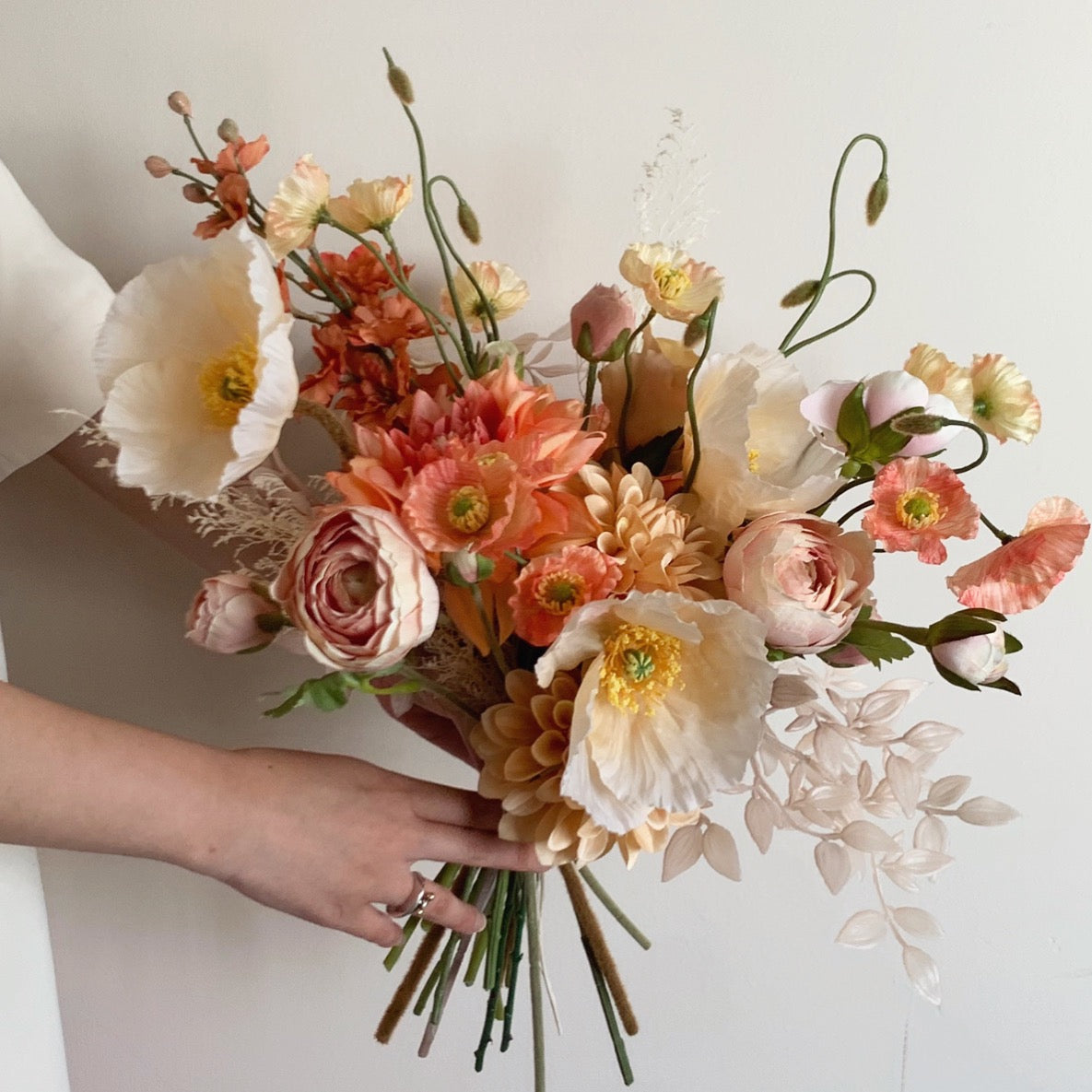 【造花・ドライフラワー】ブーケ・ブートニアセット(オーダー可) 【結婚式 フラワー ブーケ ブートニア】