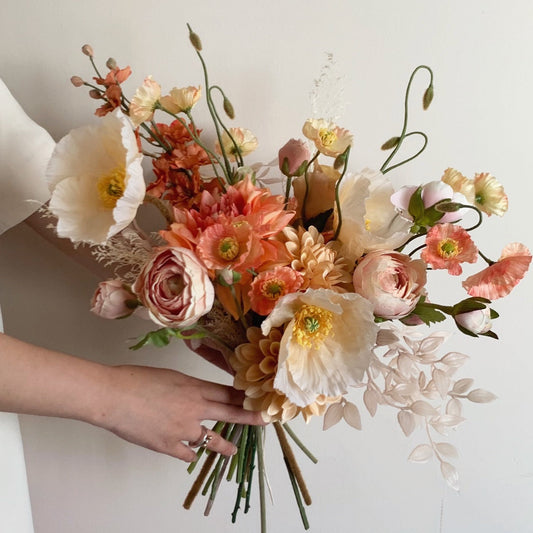 【造花・ドライフラワー】ブーケ・ブートニアセット(オーダー可) 【結婚式 フラワー ブーケ ブートニア】