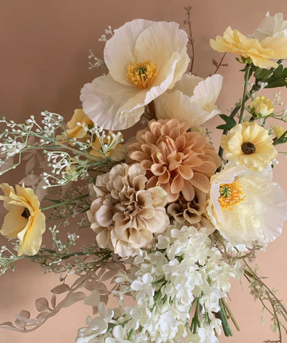 【造花・ドライフラワー】ブーケ・ブートニアセット(オーダー可) 【結婚式 フラワー ブーケ ブートニア】