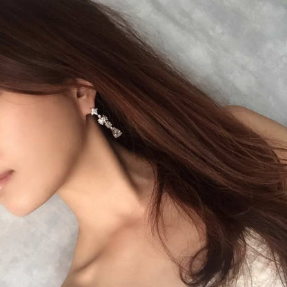 【ピアス・イヤリング】spread ジルコニアピアス/ブライダルアクセサリー 【結婚式 ピアス イヤリング】
