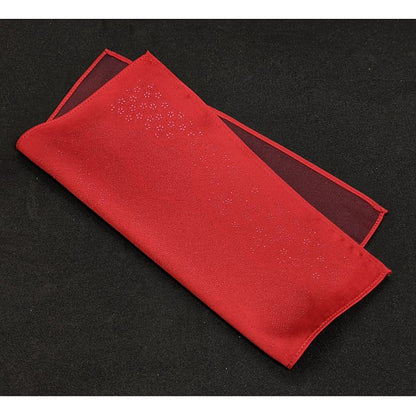 【着物職人手作り 金彩シルクポケットチーフ】レッド Nsplus 19920 【結婚式 ハンカチ チーフ 小物】